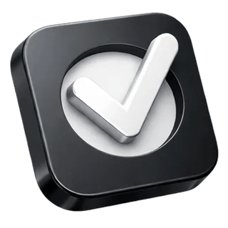 Approval checkmark icon in 3D on the Suretanive about page